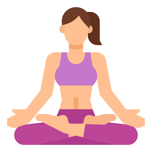 Illustration de la posture du lotus en yoga, femme assise en méditation